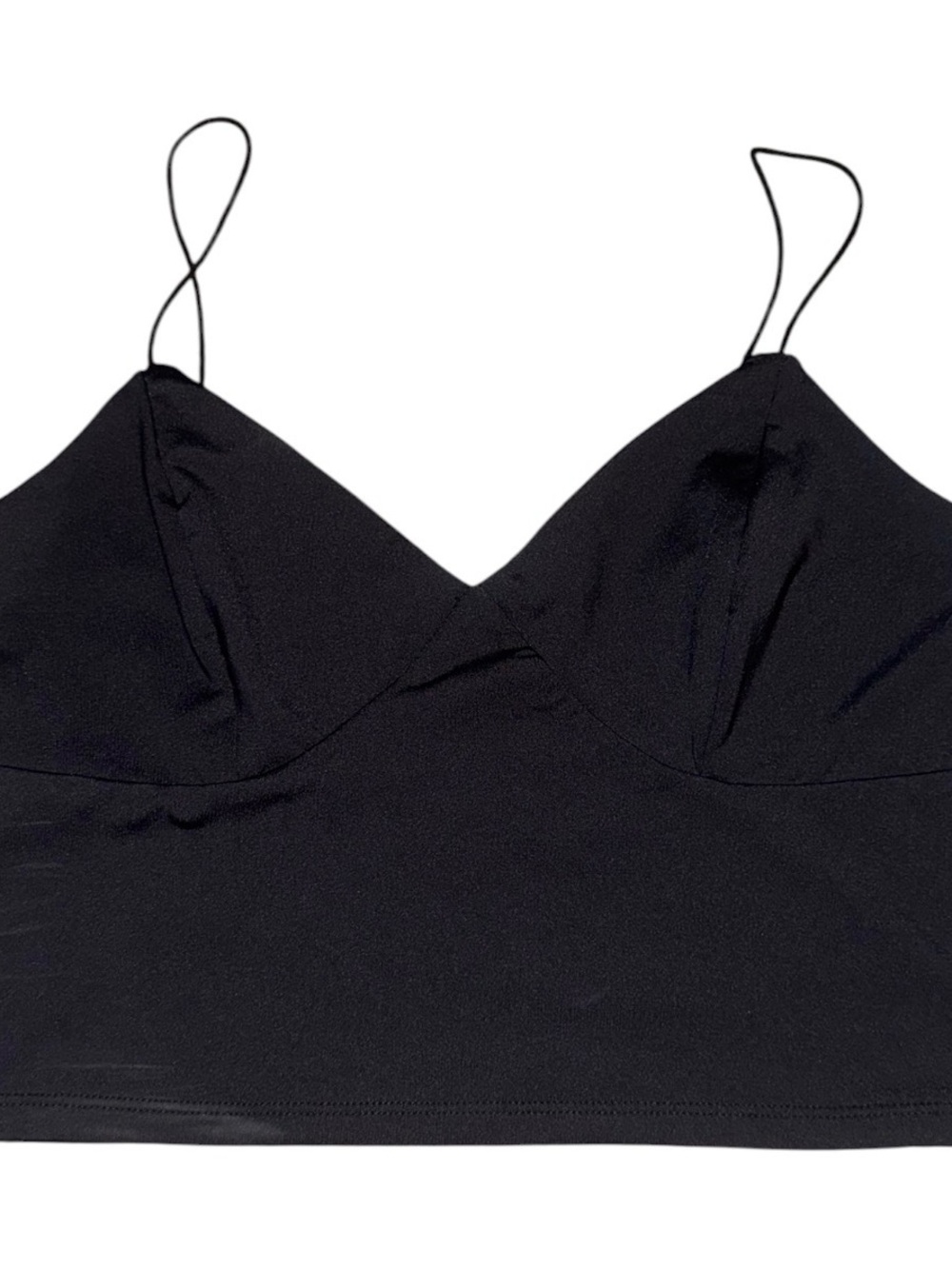 Garage Black Spaghetti Strap Crop Top